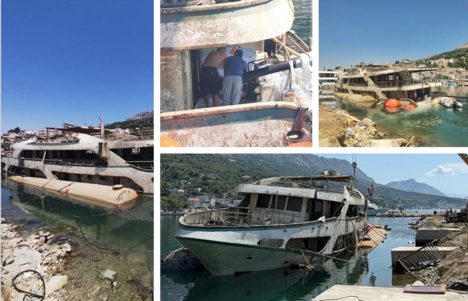 NACH EINEM HALBJAHR wurde das gesunkene Schiff „Pacific“ in der Bucht von Jasenica endlich an die Oberfläche gehoben 6 Kroatien Nachrichten Bild 3 2